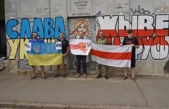 Акцыя ў падтрымку беларускіх палітвязняў. Адэса, 2023 год / t.me/adesa_bel/
