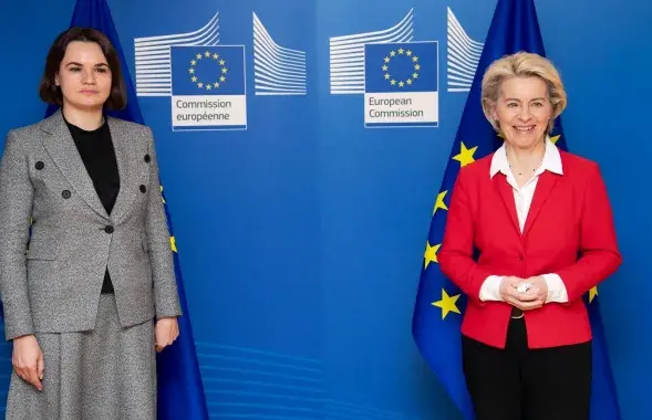 Святлана Ціханоўская і Урсула фон дэр Ляен / https://twitter.com/vonderleyen/
