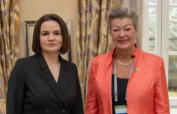 Святлана Ціханоўская і Ілва Ёхансан / https://twitter.com/Tsihanouskaya
