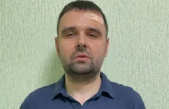 Сяргей Франчук пасля затрымання / spring96.org
