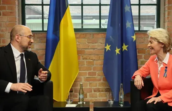 Украінскі прэм'ер Дзяніс Шмыгаль і кіраўніца Еўракамісіі Урсула фон дэр Ляен / twitter.com/vonderleyen
