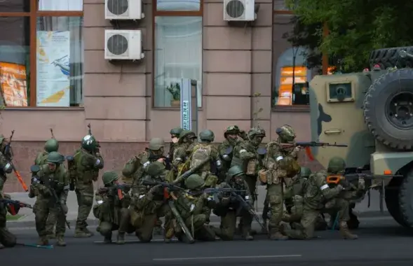 "Вагнеровцы" во время недавнего приезда в Ростов-на-Дону / ТАСС
