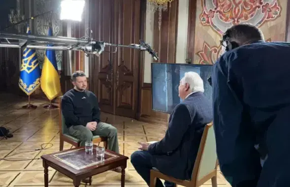 Уладзімір Зяленскі падчас інтэрв'ю / bbc.com
