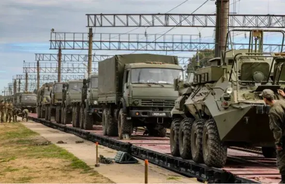 Цягнікі з расійскіім вайскоўцамі пакідаюць Беларусь / belzhd.site, ілюстрацыйнае фота
