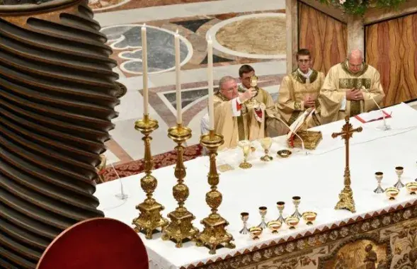 Велікодная служба ў Саборы Святога Пятра ў Ватыкане /&nbsp;vaticannews.va
