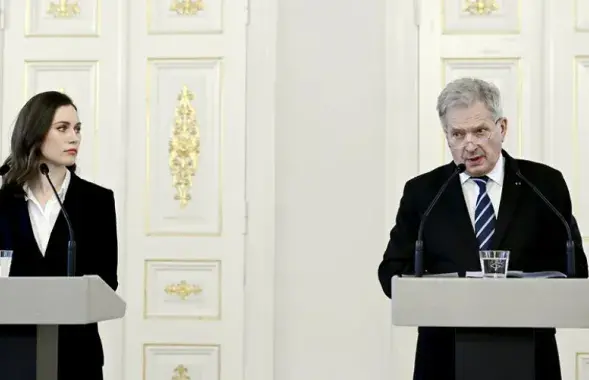 Прэм'ер-міністр&nbsp;Фінляндыі Санна Марын і прэзідэнт Саўлі Нііністэ​&nbsp;/ Reuters