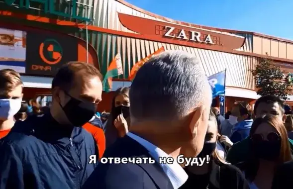 Міхаіл Орда на пікеце па зборы подпісаў за Аляксандра Лукашэнку / Скрыншот