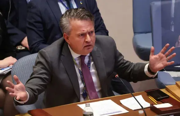 Ukraine's Ambassador to the United Nations Sergei Kislitsa / Getty