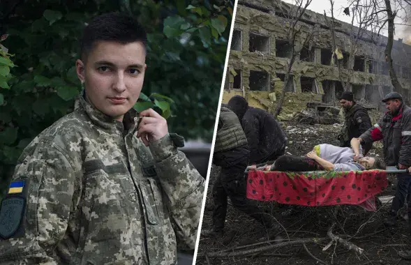 Белорусская волонтерка Анастасия Махомет / Последствия обстрела Россией родильного дома в Мариуполе / Associated Press
