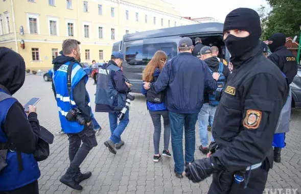 Задержание журналистов в Беларуси во время одной из акций 2020 года / TUT.BY
