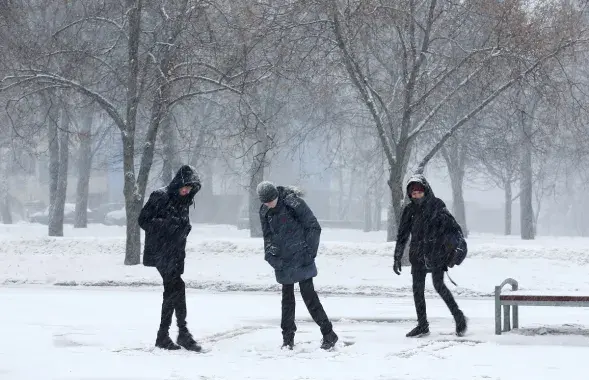 Зима в Минске. Фото: Reuters