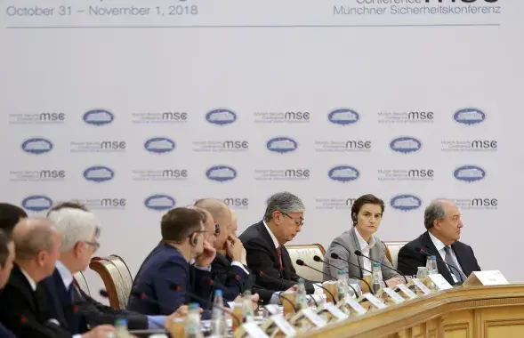 A Munich Security Conference session in Minsk, Belarus.&nbsp;This and other images in this story are from&nbsp;Reuters.