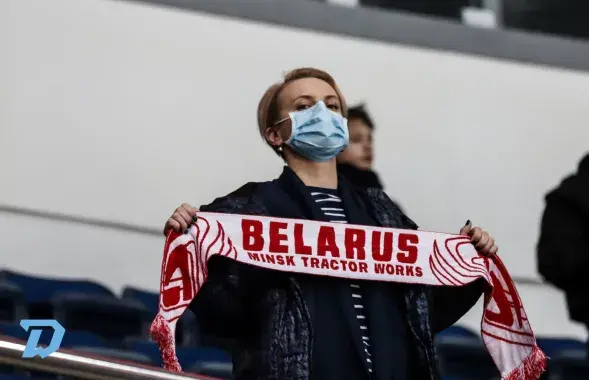На трибуне "Минск-Арены" / hcdinamo.by​