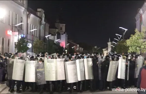 Пинские милиционеры во время уличной акции / "Медиа-Полесье"​