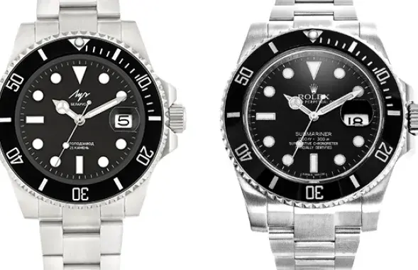 Часы "Луч" и Rolex