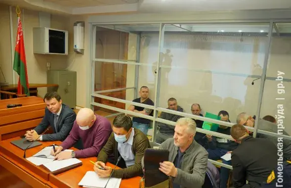 Падчас суда над удзельнікамі "Рабочага руху" / gp.by
