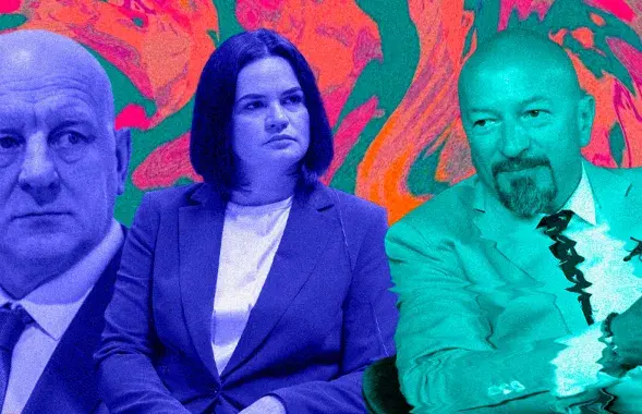 Валерый Сахашчык, Святлана Ціханоўская, Вадзім Пракоп'еў / калаж Еўрарадыё
