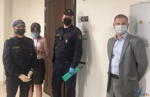Андрей Шарендо на суде над своей женой Полиной / "Белсат"​