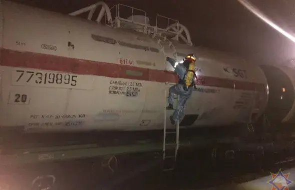 Авария в цистерне со сжиженным пропаном в Витебске / mchs.gov.by​