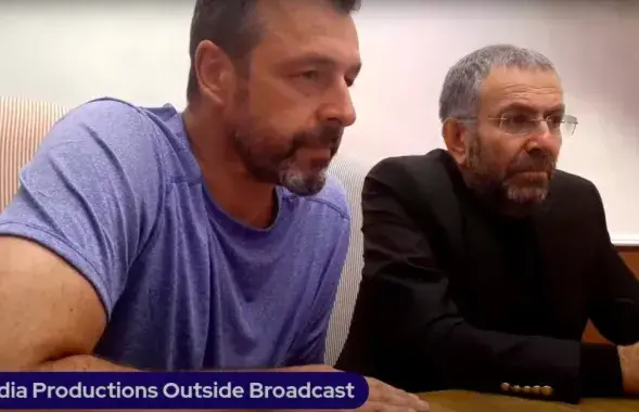 Александр Зингман (справа) во время видеоконференции / кадр из видео