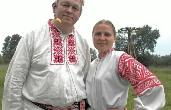 Алег Рудакоў з жонкай Вольгай&nbsp;