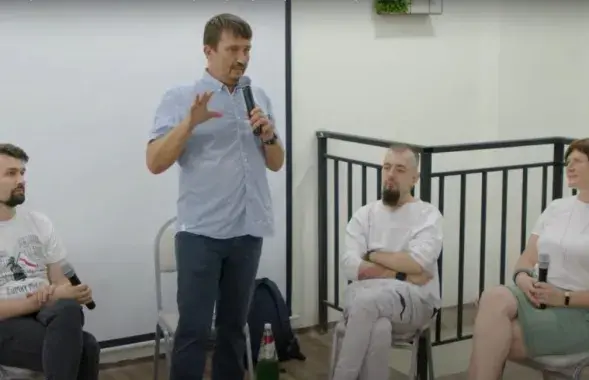 Александр Чернухо, Змитер Лукашук, Стась Карпов, Светлана Курс (Ева Вежнавец) на фестивале PRADMOVA в Батуми