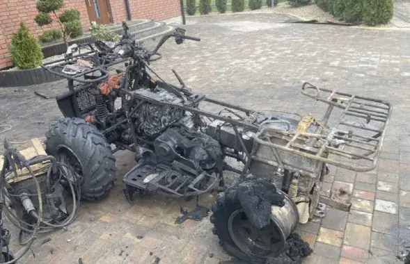 Агонь знішчыў тэхніку
