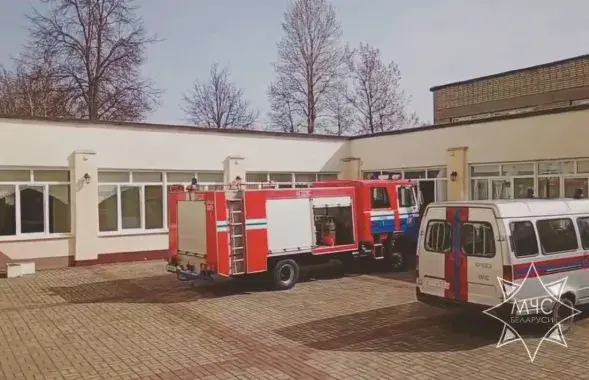 Пажар у аршанскім медкаледжы
