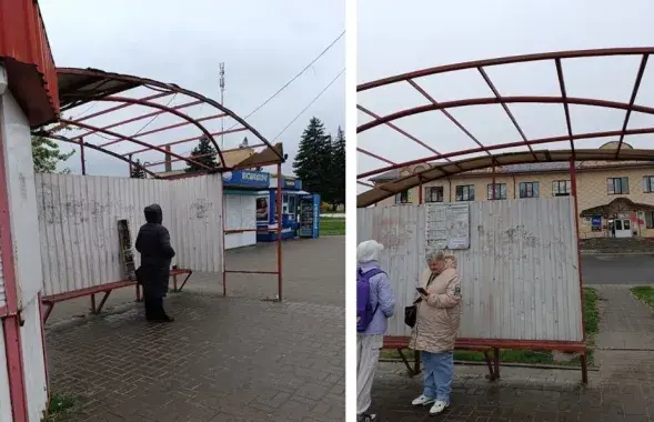 Остановка без крыши в Пинске
