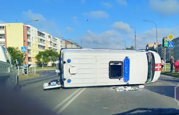 Аварыя з удзелам хуткай у Кобрыне

