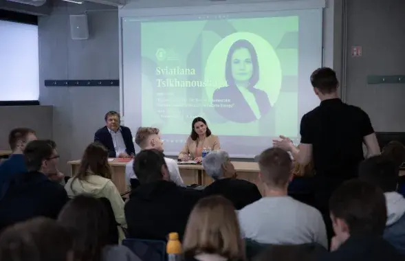 Светлана Тихановская в Университете имени Витовта Великого в Каунасе
