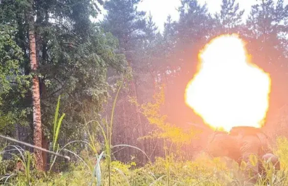 Працуе мінамёт беларускіх добраахвотікаў
