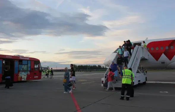 У Нацыянальным аэрапорце сустракаюць рэйс з Ульянаўска
