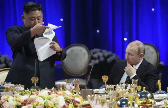 Ким Чен Ын и Владимир Путин&nbsp;
