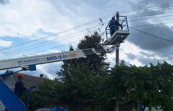 Аварыйныя брыгады працягваюць працу ў Гомельскай вобласці

