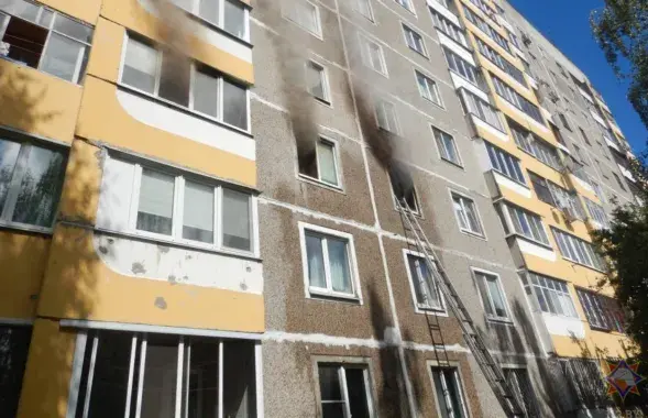Пажар у магілёўскай кватэры
