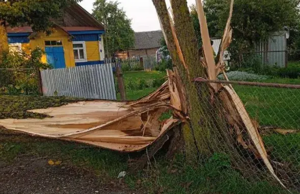 Наступствы ліпеньскага ўрагану
