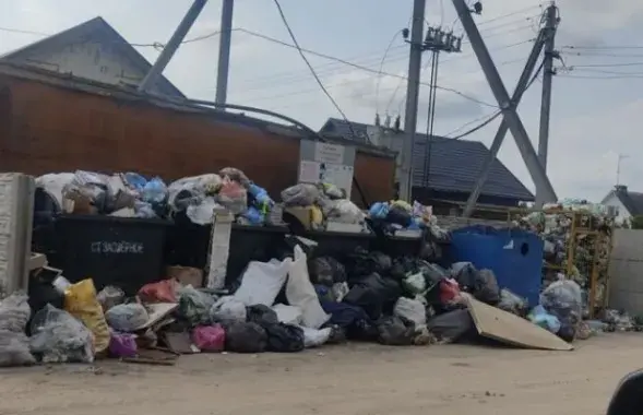 Переполненные мусорные контейнеры в Брестском районе&nbsp;
