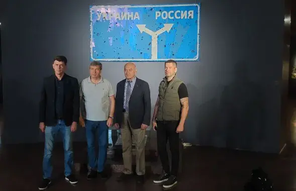 Павел Усаў і Зянон Пазняк у Нацыянальным музеі Украіны
