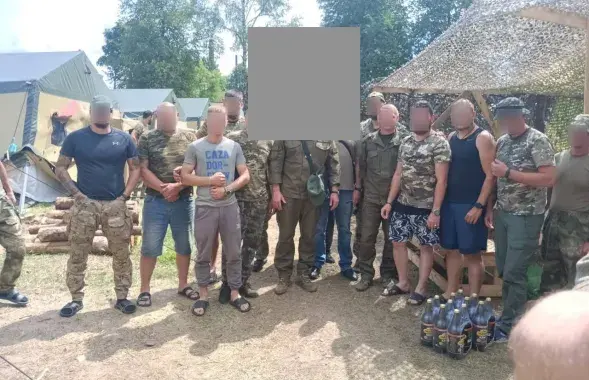 "Вагнеровцы" в лагере под Осиповичами, лето 2023-го

