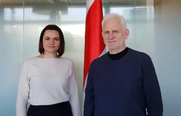 Святлана Ціханоўская і Алесь Бяляцкі
