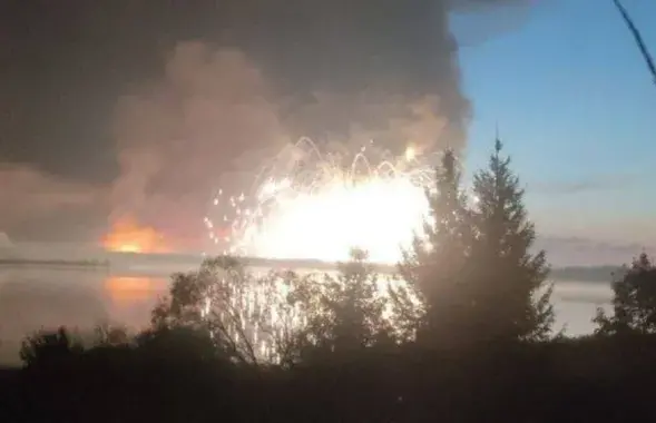 Ammunition continues to explode in the depot.
