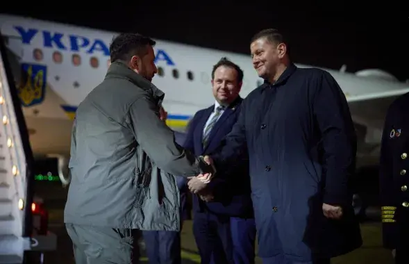 Уладзімір Зяленскі і Валерый Залужны ў Лондане ў кастрычніку 2024-га
