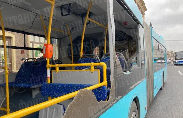 Автобус МАЗ попал в ДТП
