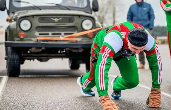 Белорусские военные на тренировке
