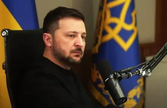 Владимир Зеленский во время интервью
