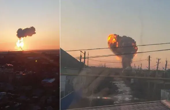 Ударныя беспілотнікі ўдала атакавалі склад узбраенняў на аэрадроме
