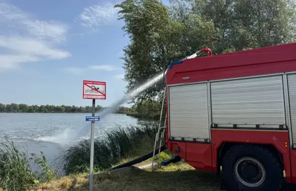 Аэрация озера Вычулки в Бресте
