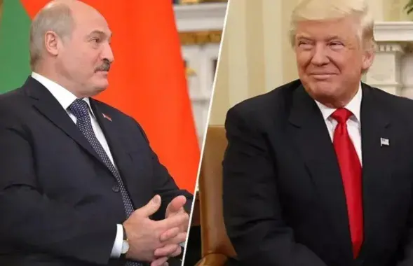 Аляксандр Лукашэнка і Дональд Трамп
