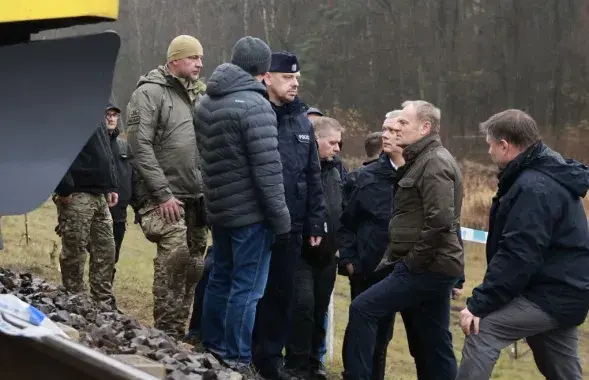 Дональд Туск на месцы выбуху
